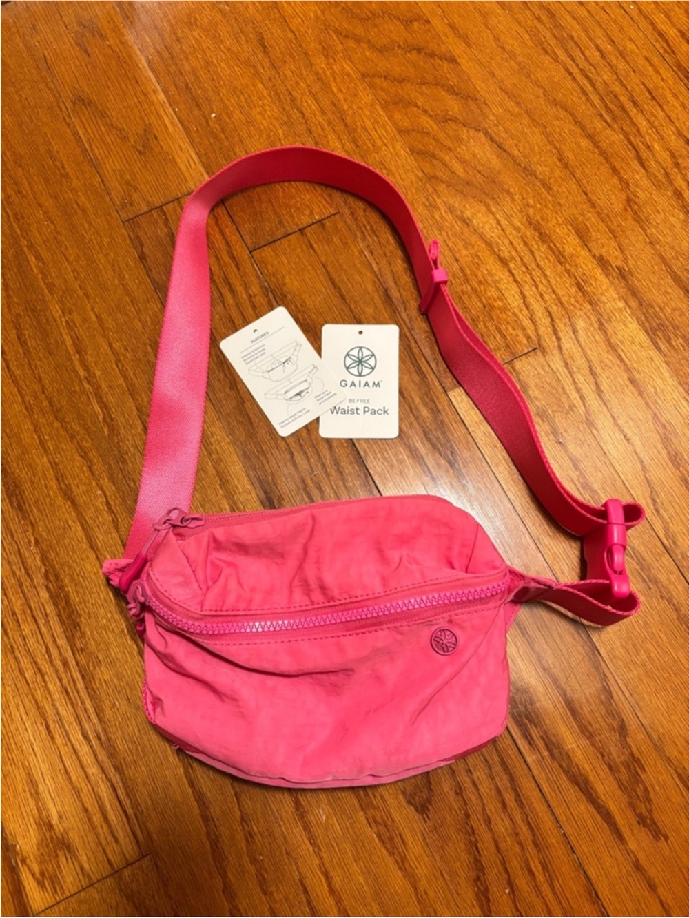 Gaiam Pink Waist Pack - Hands-Free Belt Bag